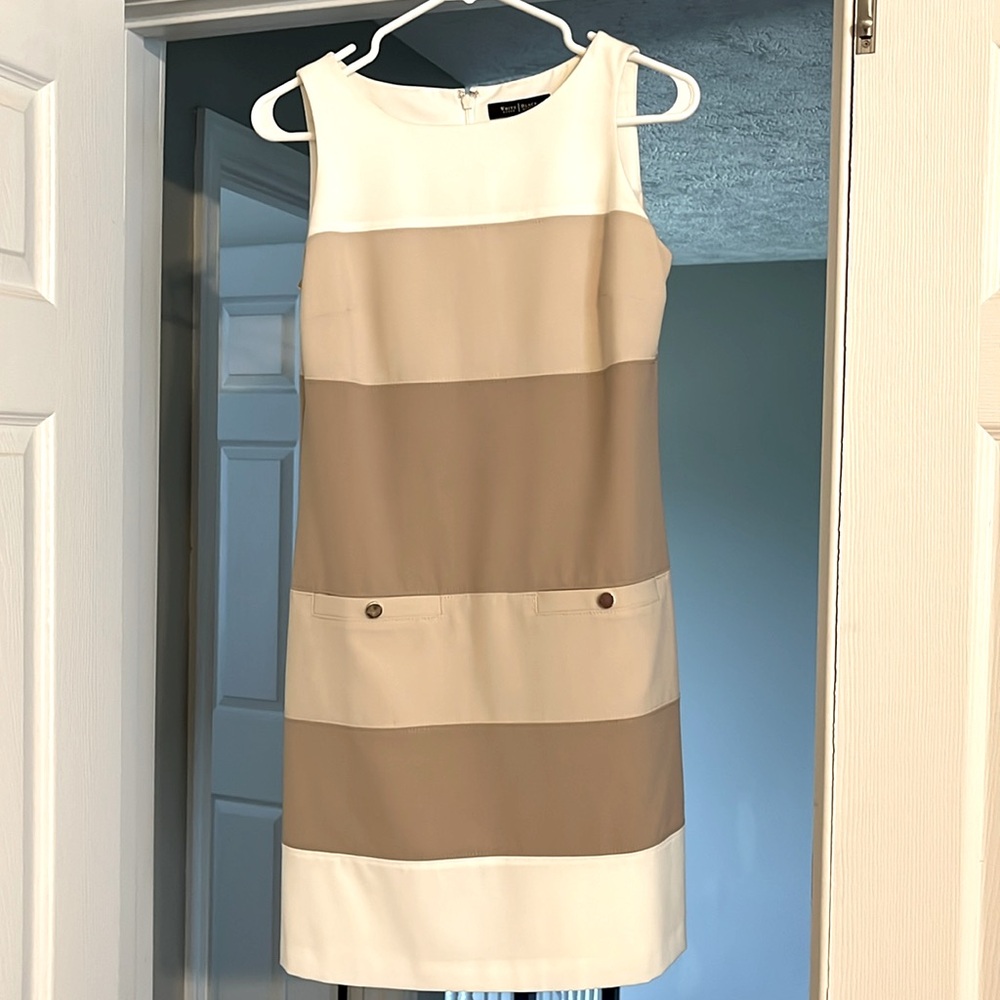 White House black market striped mini dress.